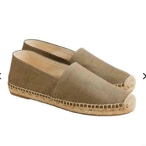 J.Crew Made in Spain Espadrille Flats in Linen - Picture 1 of 14